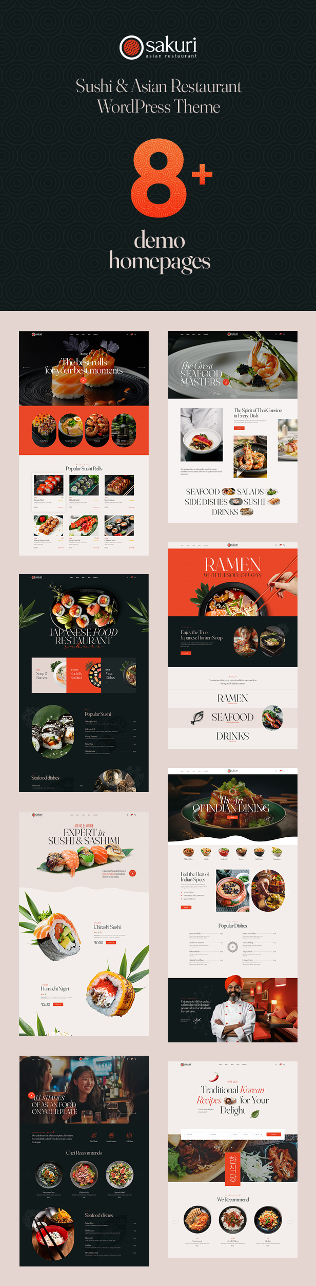 Sakuri - Asian Restaurant WordPress Theme - 5